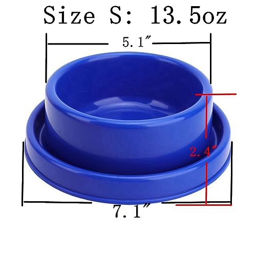 Ants Away Dog Bowl Cat Puppy Food Bowls Round No Spill Yellow S | Ant proof, safe food-grade plastic, anti-slide bottom, ant-block moat barrier, standard feeding size for Cats and Puppies - color: Yellow, size: Small