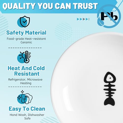 Cat Bowls, Elevated Cat Bowl, Raised Ceramic Dish with Metal Stand, Pet Water or Food Feeding Station for Indoor Cats, Kitten, Puppies and Small Dogs, Dishwasher Safe (Raised Cat Bowl(2 pack)) - color: Raised Cat Bowl(2 pack)