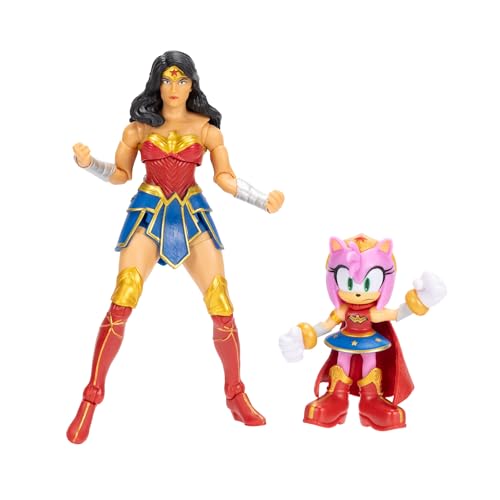 DC X Sonic the Hedgehog Amy as Wonder Woman & Wonder Woman 2.5/5-inch Figures Multipack - style: 5" Wonder Woman with 2.5" Amy Wonder Woman