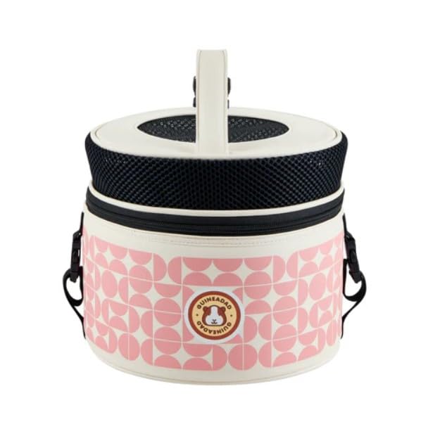 GuineaDad Travel Tower – Stackable Pet Carrier & Travel Case for Guinea Pigs & Small Pets | Soft-Sided Cozy Pouch for Travel, Vets & Transport (Peach Pie) - color: Peach Pie