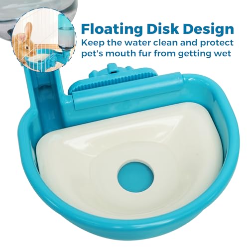 VANNON 16 oz Gravity Pet Water Bowl, Anti-Splash Dispenser, Gradient Blue | Anti-splash gravity water bowl with a floating disk helps reduce spills while keeping water cleaner for everyday hydration. - color: F-Gradient Blue, size: 16oz