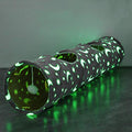 Cat Tunnel Tube with Plush Ball Toys Collapsible Self-Luminous Photoluminescence, for Small Animals Pets Bunny Rabbits, Kittens, Ferrets,Puppy and Dogs Grey Moon Star - size: 47.2Inch