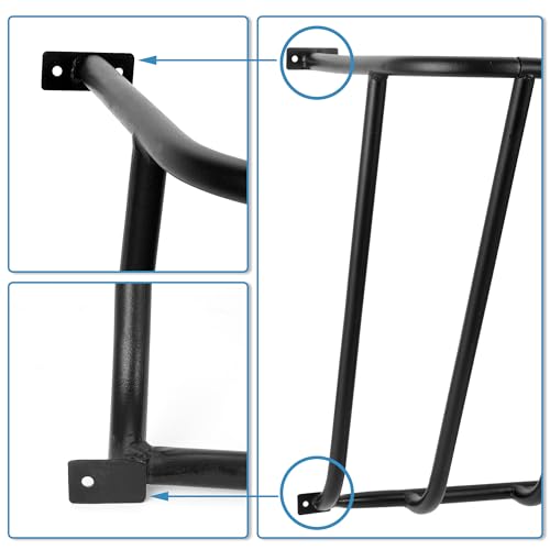 Hay Feeder Goat, 32.68 x 21.26 x 12.2 Multiple Sided Goat Hay Rack Suitable for Farms, Stables, Heavy Duty Galvanized Metal Wall Hay Rack for Sheep Horses, etc - size: 32.68 INCH