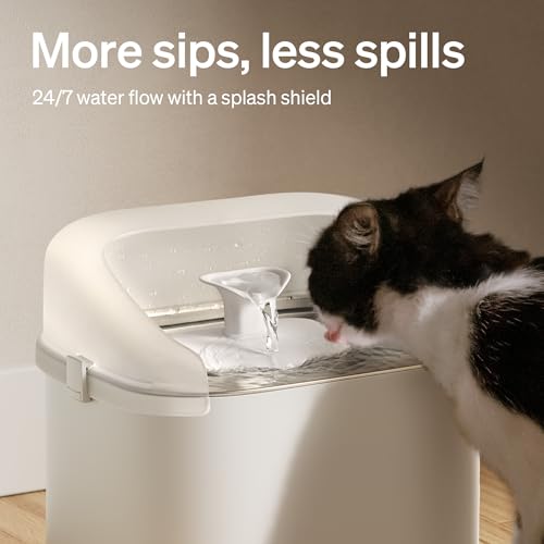 PETLIBRO Splash Shield for 3L Dockstream 2 Cat Water Fountain PLWF106 PLWF116 and PLWF305 Prevent Water Spills, Large top Radius, Easy to Remove & Clean - size: Splash Shield