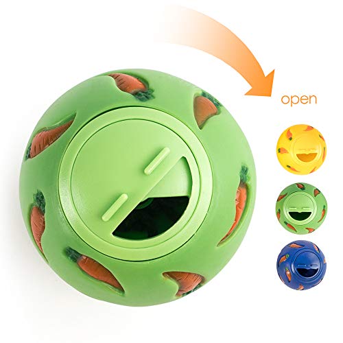 Niteangel Treat Ball, Snack Ball for Small Animals (Small, Yellow & Green) - color: Yellow & Green