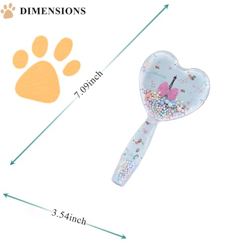Small Dog Brush, Soft Dog Grooming Comb for Shih Tzus, Yorkies, Maltipoos, Maltese, Love Shape Puppy Massaging Pet Hair Brush, Cat Brush, for Small Dogs Cats of All Hair Types (Sky Blue) - color: Sky Blue