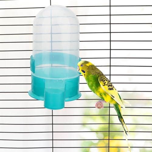 Hypeety Bird Automatic Water Bottle Parrot Drinking Water Feeder Bottle Waterer Feeder Bowl for Parakeet Hamster Mice Rat Gerbils