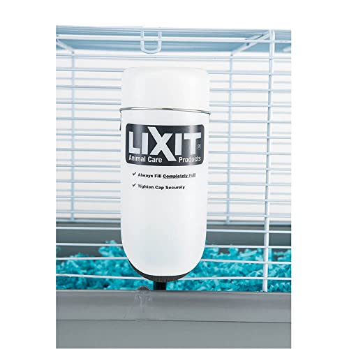 Lixit Wide Mouth BPA-Free Cage Water Bottles for Rabbits, Ferrets, Guinea Pigs, Rats, Chinchillas, Hamsters, Mice, Hedgehogs, Gerbils and Other Small Animals. (Translucent, 8 Ounce) - color: Translucent, size: 8 Ounce
