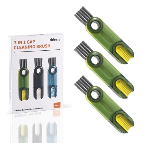 3 in 1 Cup Lid Gap Cleaning Brush Set, Multifunctional Insulation Bottle Cleaning Tools, Mutipurpose Tiny Silicone Cup Holder Cleaner, Home Kitchen Cleaning Tools - color: Green