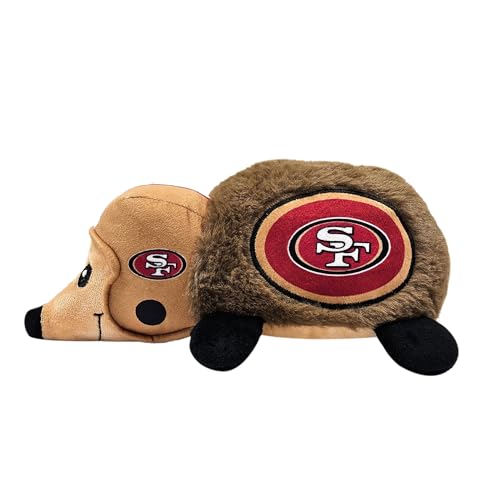 NFL SAN Francisco 49ERS Plush Hedgehog Toy for Dogs & Cats, Cool Soft Pet Toy for Fun and Interactive Play, Dog Chew Toy with Squeaker, Licensed Hot Pet Toy - color: San Francisco 49ers