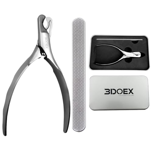 Nail Clippers Set with File for Dogs Cats, Non-Slip Grip | Clipper + File 2-in-1 Set, Stainless Steel Blades, Non-Slip Handle, Iron Storage Box, for Small to Large Pets