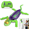 Wall Climbing Gecko, Glow-in-The-Dark Lizard Wall Crawler, Remote Control Lizard with LED Eyes, 360° Rotating Electric Reptile Robot for Floor and Wall, Christmas Birthday Gift for 3-8 Year Old Kids - color: Purple