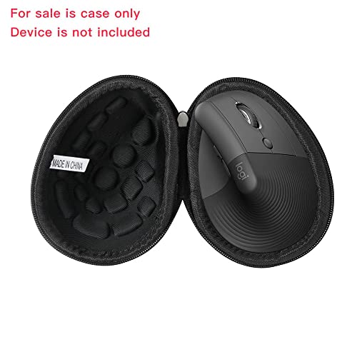 adada Hard Travel Case for Logitech Lift Vertical Ergonomic Mouse (Black) - color: Black