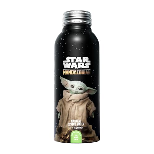 PULSE Star Wars The Mandalorian - Natural Filtered Spring Water - Disney Bottles - BPA-Free Aluminum Recyclable Bottles - 12 Pack - style: The Mandalorian