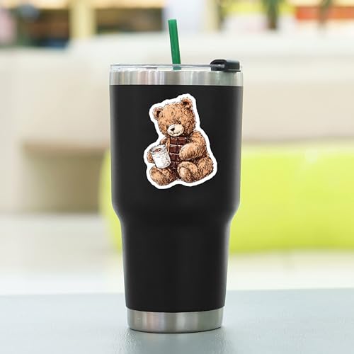 100 PCS Cute Bear Stickers Pack – Waterproof Vinyl Decals for Water Bottles, Laptops, Phones, Notebook, Cars – Cool Vibrant Graphics for Cute Bear Enthusiast - color: Cute Bear