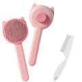 Cat Brush for Shedding, Kitten Brushes for Indoor Cats, For Long or Short Haired Cats,Cat Hair Brush Grooming Deshedding Brush for Dog Kitten Removes Loose Fur and flea removal comb, Pink