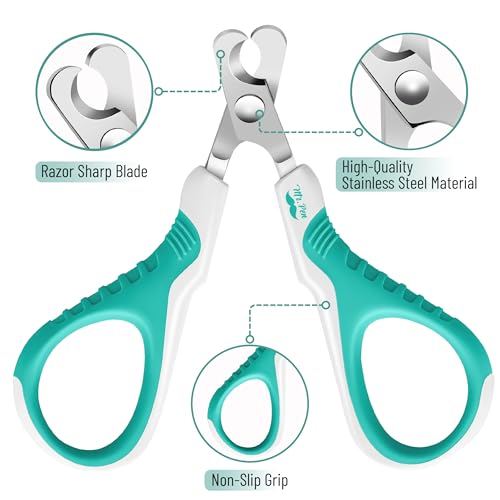 Mr. Pen- Cat Nail Clipper, Stainless Steel | Professional Sharp Cat Claw Trimmer for Small and Medium Cats, Pet Nail Clipper with Sturdy Non Slip Handle - color: Sky Blue
