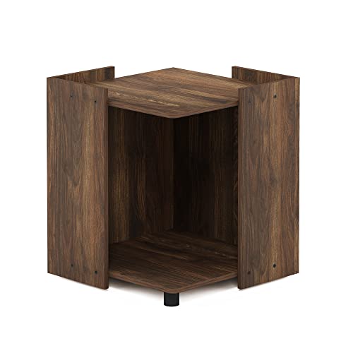 Furinno PELI Cat Litter Box Enclosure, 17" Square Hidden Litter Box Furniture with Open Storage, Wooden Pet House, Easy Assembly, for Living Room, Columbia Walnut - color: Columbia Walnut, size: Cube