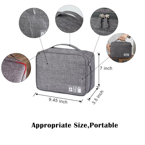 Organizer Case Small Electronic Devices USB Charger Accessories Mouse Phone Cable SD Power Bank Earphone - color: Large-Black
