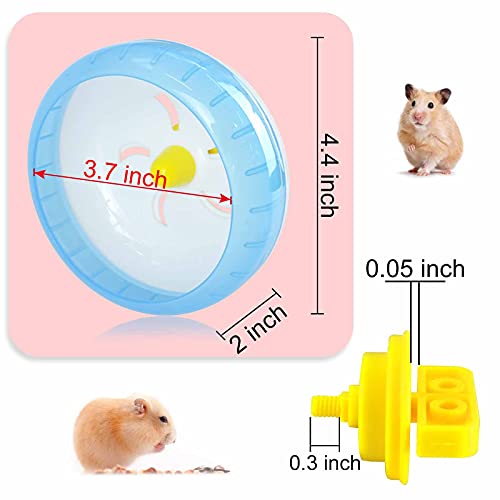 WishLotus Hamster Running Wheel, Silent Jogging Exercise Toy Hamsters Cage Accessory for Drawf Hamster Golden Silk Shih Tzu Bear (Blue) - color: blue,12cm