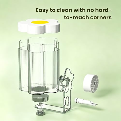 8.4 Oz No Mess Bird Water Feeder, Auto Parrot Cage Water Dispenser (White) | Magnetic Mount, Drip-Free, Easy Top Refill, Mount Inside or Outside Cage, for Parakeets Cockatiels Budgies Lovebirds Canary - color: White