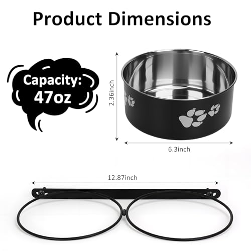 Kennel Water Bowl Hanging, 2 Pack Dog Crate Bowls, No Spill Dog Crate Water Bowl, Food Bowls for Kennel Cage Crates Mountable, 6.3*6.3*2.75 inches for Medium and Small Dog Cat Bunny Guinea Pig Ferret