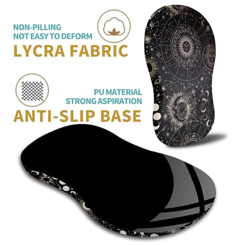 Hokafenle Ergonomic Mouse Pad Wrist Support with Massage Design, Wrist Rest Pain Relief Mousepad with Memory Foam&Non-Slip PU Base,Mouse Pads for Wireless Mouse (12x8 inch,Tarot Constellation) - color: HK008-Tarot Constellation
