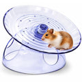 Hamster Wheel, 7 Inch Silent Exercise Running Wheel with Escape Holes, Quiet Spinner Toy for Guinea Pigs, Sugar Gliders, Gerbils (Blue) - color: blue
