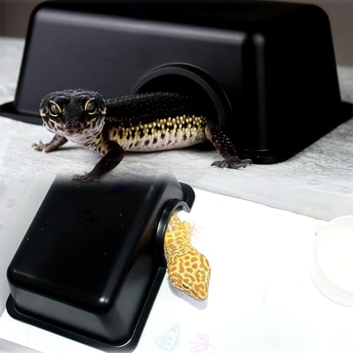 Reptile Hide Box,Snake Hide,Reptile Hides Cave for Tank,Small Animal Hideaway,Easy to Clean,for Snakes,Lizards,Leopard Gecko and Baby Ball Python(9.45"x2.36"x6.85")
