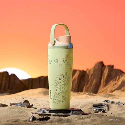 Owala Star Wars FreeSip Sway Stainless Steel Water Bottle 30 oz GroGu - color: GroGu