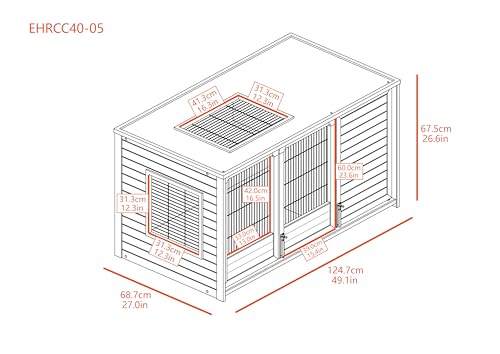 New Age Pet ECOFLEX Cozy Critter Chateau, Small Animal Hutch, 7.6 Sq Ft Living Space