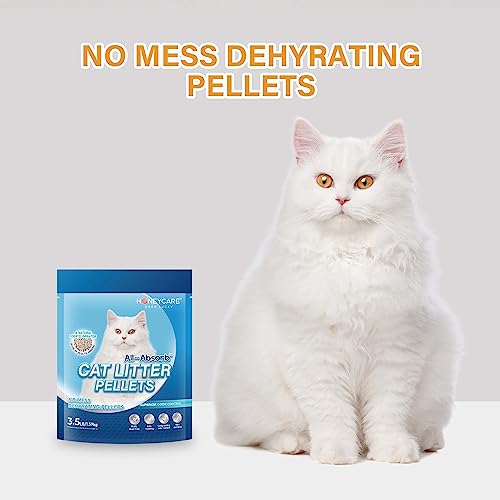 Honey Care All-Absorb Cat Litter Pellets, Zeolite, Long-Lasting Odor Control Non-climping Litter, 3.5 Lbs Pack