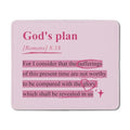Pink Christian Mouse Pad, Romans 8:18 God's Plan Bible Verses Mouse Pads Mousepad for Home Office Dorm Computers Laptop Supplies Desk Accessories, 9.5x7.9 Inch - color: 25Child