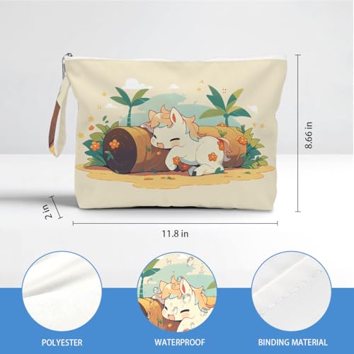 ENGVZ Wet Dry Bag, Waterproof Travel Pouch, Large Zipper Bag For Swimsuits, Diapers, Toiletries, Makeup, Women And Girls Cute Baby Pony - color: Flower Pony