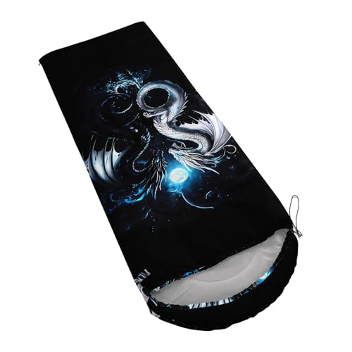 Camping Sleeping Bags Warm & Cool Weather Waterproof Backpacking Sleeping Bag All Seasons Camping, for Adult Kids Boy Girls Camping Gear Equipment, Traveling - color: A-Dragon2