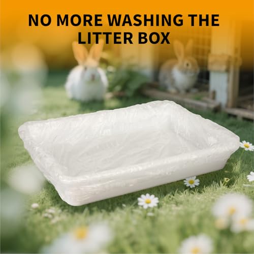 BESNEW Small Animal Bedding & Litter,50 pcs Disposable Rabbit Cage Liner Bags 3s Quick Clean for Bunny Cat Guinea Pig Ferret Chinchilla