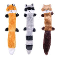 ZippyPaws Skinny Peltz No Stuffing Dog Toy Pack to Keep Them Busy - 18" | For Medium and Large Dogs, Squeaky Pet Toys, Unstuffed Chew Toys, Soft Plush Variety Pack, Fox, Raccoon, and Squirrel - style: Variety Pack - Large (3-pack)