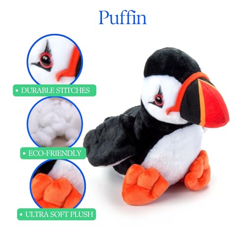 The Petting Zoo Puffin Stuffed Animal Plushie, Gifts for Kids, Wild Onez Babiez Sealife Animals, Puffin Plush Toy 6 Inches - color: Puffin