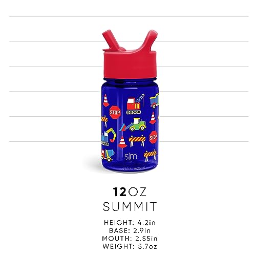 Simple Modern Disney Princess Kids Tritan Plastic Summit Water Bottle | 12 oz BPA-Free Cup with Covered Leak Proof Straw Lid for Girls, Toddlers | Princess Rainbows - color: Disney: Princess Rainbows, style: Covered Lid | 12oz