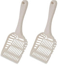 Petmate Litter Scoop for Cats, Jumbo Size, Bleached Linen, (Pack of 2) - size: Jumbo (Pack of 2)