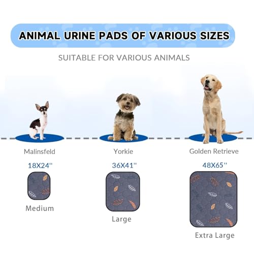 4'Pcs Washable Pee Pads, Reusable Puppy Pet Training Pads, Waterproof Dog Crate, Whelping Pad, Non-Slip Protects Against Urine Leakage Deep Grey Medium - color: Deepgrey, size: Medium