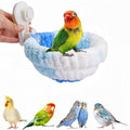 Warm Bird Nest Bed with Suction Cup Bird Snuggle Hut Breeding Bird House Plush Hanging Bird Bed for Parakeet, Conure, Budgie, Cockatiel, Lovebird, Finch, Hamster-Blue - color: Blue with Suction Cup