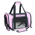 Soft Sided Carrier for Small Medium Cats Dogs,Removable Pad Collapsible Travel Pet Carrier Large Pink - color: Pink, size: 20.0"L x 13.0"W x 13.0"H