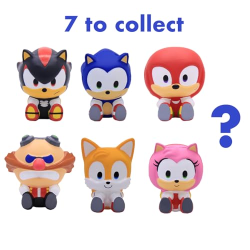 Sonic the Hedgehog SquishMe Series 3 Blind Pack – Includes Special Flocked Sonic – Officially Licensed Collectible - style: SquishMe Series 3
