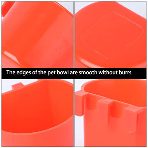 10 Pack Bird Cage Feeding Cups Chicken Seed Bowl Hanging Parrot Food Dishes,Feeder and Waterer Coop Cup Water Bottles for Pigeon Quail Parakeets Rabbit Poultry - color: Red 10 packs