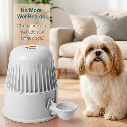 Pet Water Dispenser for Dogs and Cats, 67.6 oz – Gravity-Fed Water Bowl for Clean Drinking, Prevents Wet Fur, BPA-Free Polypropylene, (Clear) - color: Clear