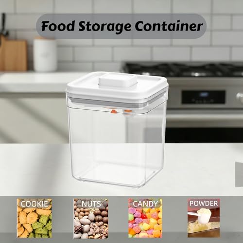 Dog Treat Container with POP-UP Airtight Lid,Dog Treat Jar | (1.8Qt /1.7L)-Small Animal Food Storage Container,Wide Mouth Opening