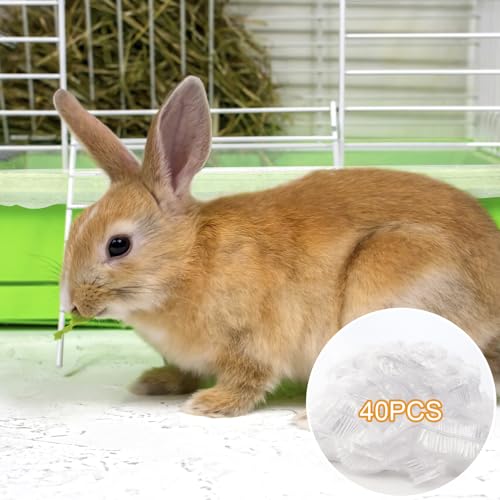 40 Pcs Disposable Small Animal Cage Liners Elastic Plastic Toilet Film | Toilet Pad Paper, Rabbit Hamster Toilet Film Cover, Pet Dust Cover, Cage Liners for Small Animals, Hamster Tray Liner