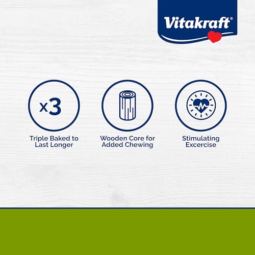 Vitakraft Crunch Sticks Rabbit Treat Wild Berry and Honey Flavor with Natural Grains and Honey Enriched with Essential Nutrients Baked on Wooden Stick to Encourage Chewing and Long Lasting Enjoyment