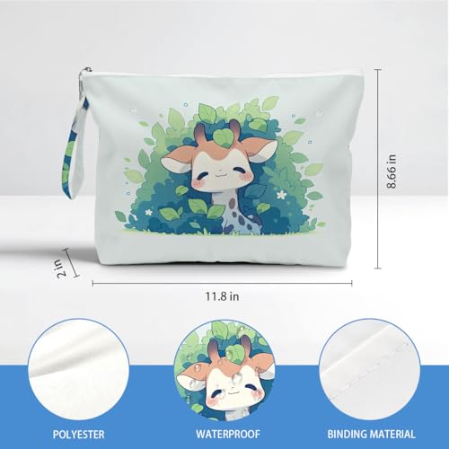 ENGVZ Wet Dry Bag, Waterproof Travel Pouch, Large Zipper Bag For Swimsuits, Diapers, Toiletries, Makeup, Women And Girls Cute Baby Giraffe Hiding - color: Giraffe
